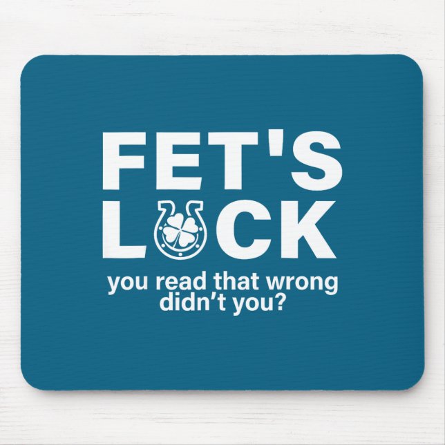 Fet's Luck St Patricks Irish Illustration Mouse Mat (Front)