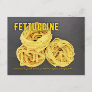 Fettuccine Italian restaurant recipe Postcard