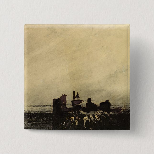 Feudal Ruins 15 Cm Square Badge (Front)