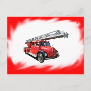 Feuerwehr-Postkarte Postcard