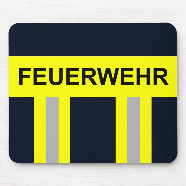Feuerwehr Symbol Uniform Blau Mouse Mat (Front)