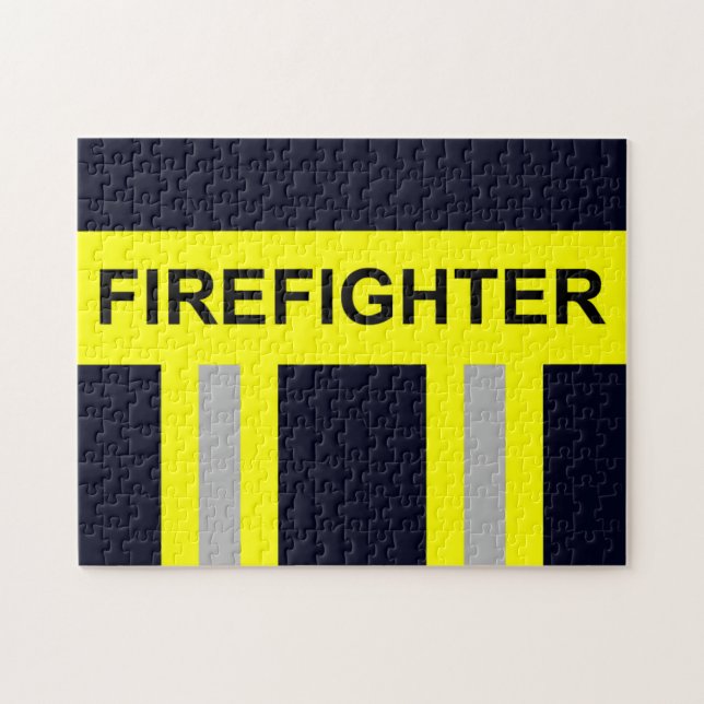 Feuerwehr Symbol Uniform Blau Puzzle (Horizontal)