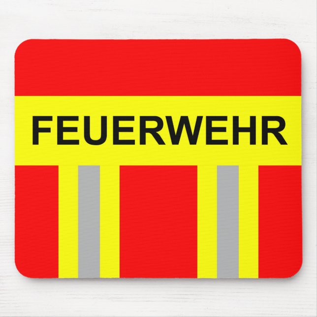 Feuerwehr Symbol Uniform Rot Mouse Mat (Front)