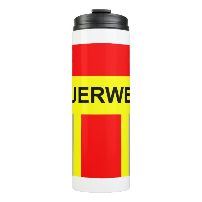 Feuerwehr Symbol Uniform Rot Thermal Tumbler (Front)