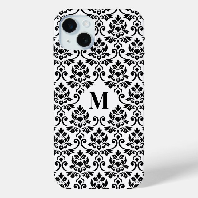 Feuille Damask Black Pattern (Custom) Case-Mate iPhone Case (Back)