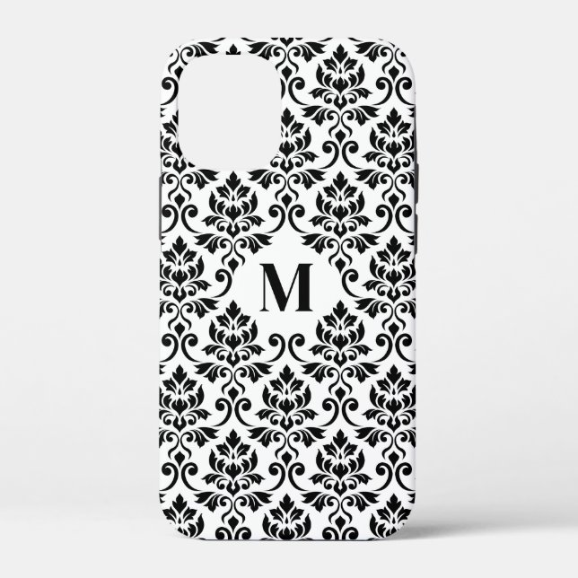 Feuille Damask Black Pattern (Custom) Case-Mate iPhone Case (Back)