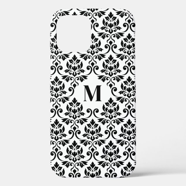 Feuille Damask Black Pattern (Custom) Case-Mate iPhone Case (Back)