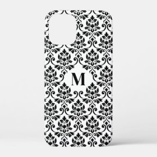 Feuille Damask Black Pattern (Custom) iPhone 12 Mini Case