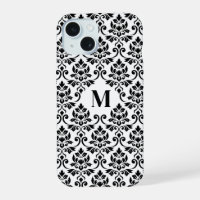 Feuille Damask Black Pattern (Custom)