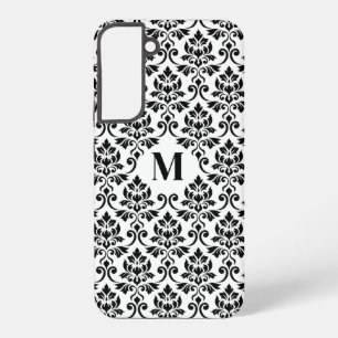 Feuille Damask Black Pattern (Custom) Samsung Galaxy Case