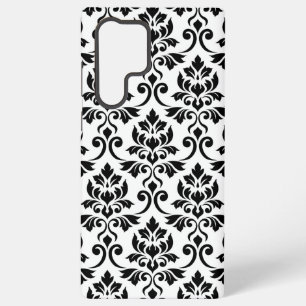 Feuille Damask Lg Pattern Black on White Samsung Galaxy Case