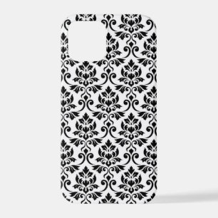 Feuille Damask Pattern Black on White iPhone 12 Pro Case