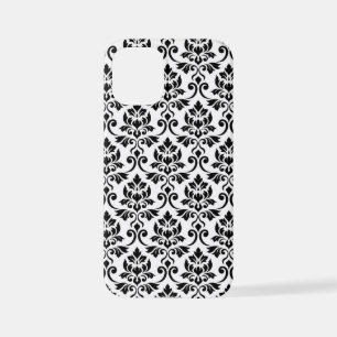 Feuille Damask Pattern Black on White iPhone 12 Mini Case