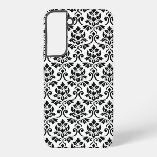 Feuille Damask Pattern Black on White Samsung Galaxy Case