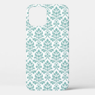 Feuille Damask Teal Pattern iPhone 12 Case