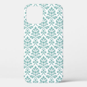 Feuille Damask Teal Pattern iPhone 12 Case