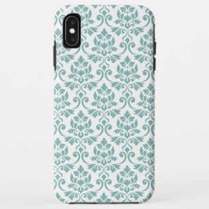 Feuille Damask Teal Pattern iPhone XS Max Case