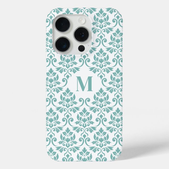 Feuille Damask Teal Pattern (Custom) Case-Mate iPhone Case (Back)