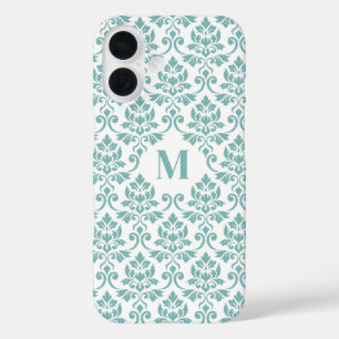 Feuille Damask Teal Pattern (Custom) iPhone 16 Case