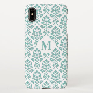 Feuille Damask Teal Pattern (Custom) iPhone XS Max Case