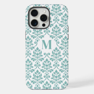 Feuille Damask Teal Pattern (Custom) iPhone 15 Pro Max Case