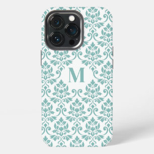 Feuille Damask Teal Pattern (Custom) iPhone 13 Pro Case