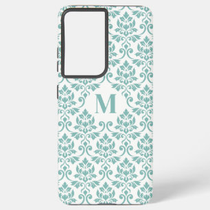 Feuille Damask Teal Pattern (Custom) Samsung Galaxy Case