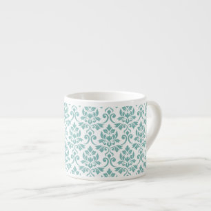 Feuille Damask Teal Pattern Espresso Cup