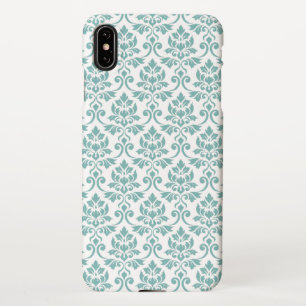 Feuille Damask Teal Pattern iPhone XS Max Case