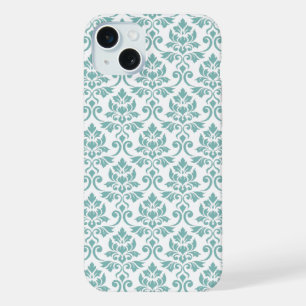 Feuille Damask Teal Pattern iPhone 15 Plus Case