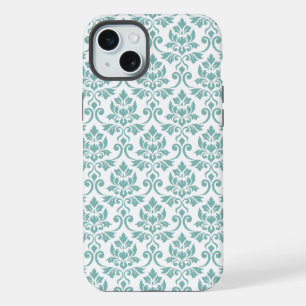 Feuille Damask Teal Pattern iPhone 15 Plus Case
