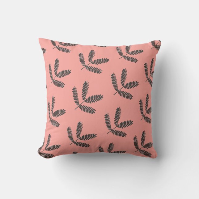 Fever Tree Leaves Branch Cushion Throw Pillow (Front)