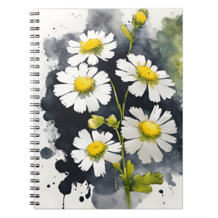 Feverfew - Watercolor flowers Notebook
