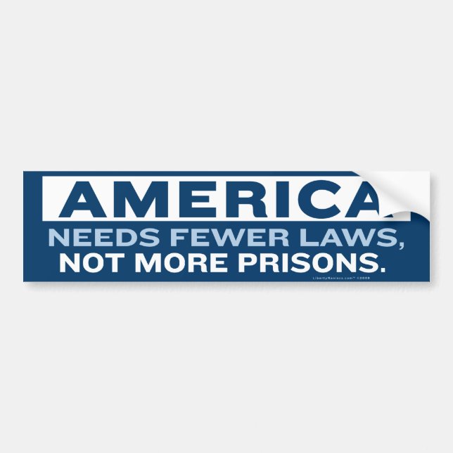 Fewer Laws Bumper Sticker (Front)