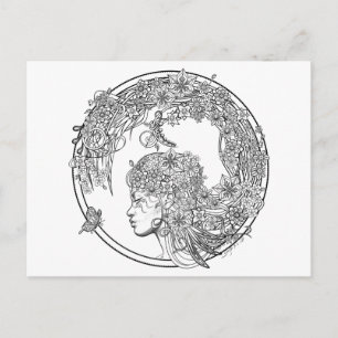 Fey Flower : DIY Colouring Card by Sonja A.S.