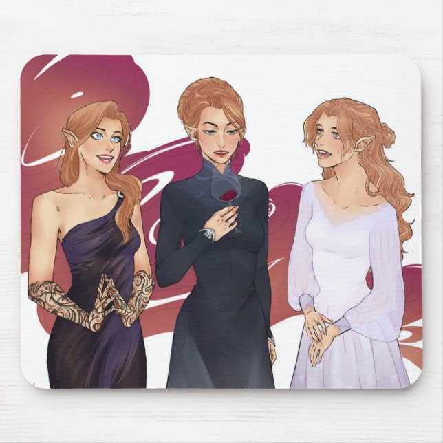 Feyre, In this and Elain Archeron Mouse Mat (Front)