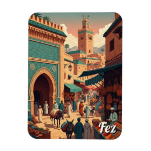 Fez Morocco Travel Magnet