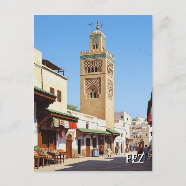 Fez Morocco Travel Postcard (Front)
