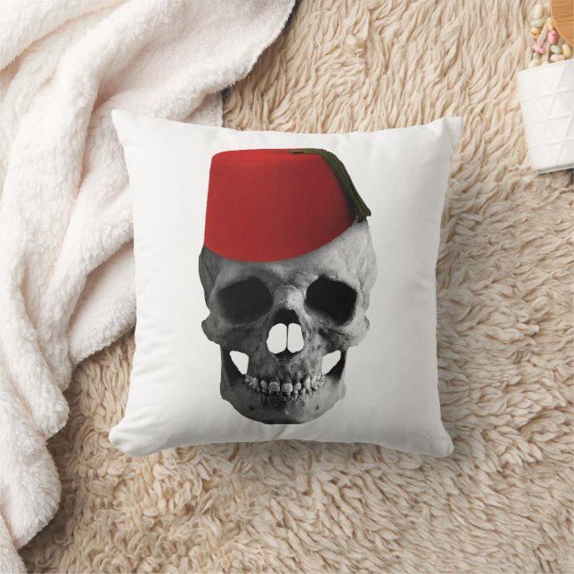 Fez of the Effendi: A Skull's Egyptian Tale Cushion (Blanket)