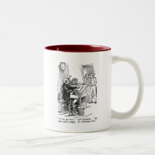 Fezziwig (with text) Two-Tone coffee mug