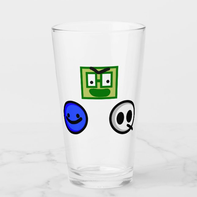 FF "bros" Glass Cup (Front)
