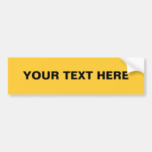 FFCC33 Solid Yellow Background Color Bumper Sticker
