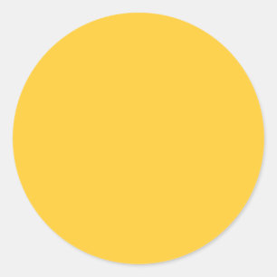 FFCC33 Solid Yellow Background Colour Classic Round Sticker