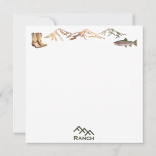 FFF Ranch square note card