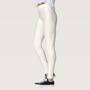 FFFAF0 Floral White  Leggings