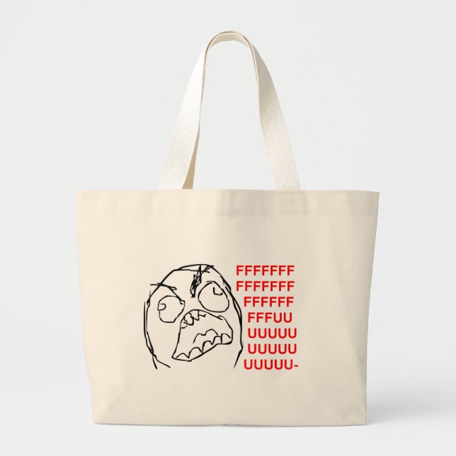 FFFUUUUU LARGE TOTE BAG (Front)