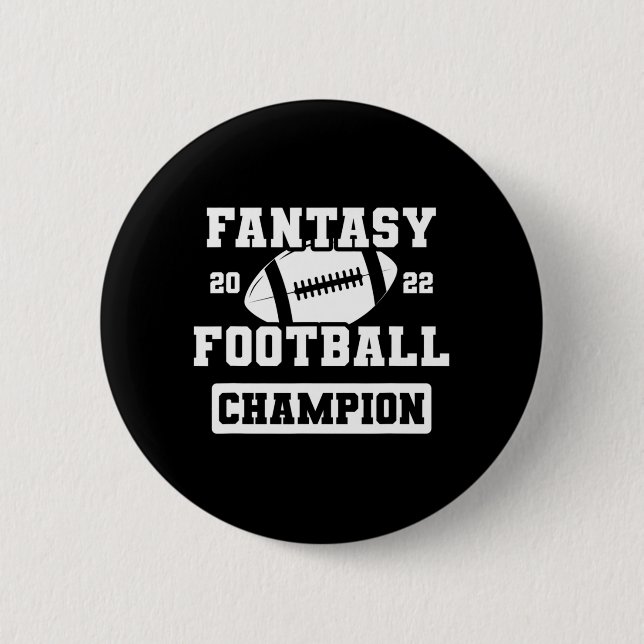 FFL League Champ Winner 2022 Fantasy Football Cham 6 Cm Round Badge (Front)