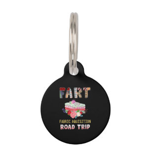 Ffunny Quilting Fabric Acquisition Road Trip Pet Tag