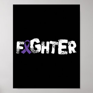 Fghter1- Epilepsy Awareness Support Ribbon  Poster