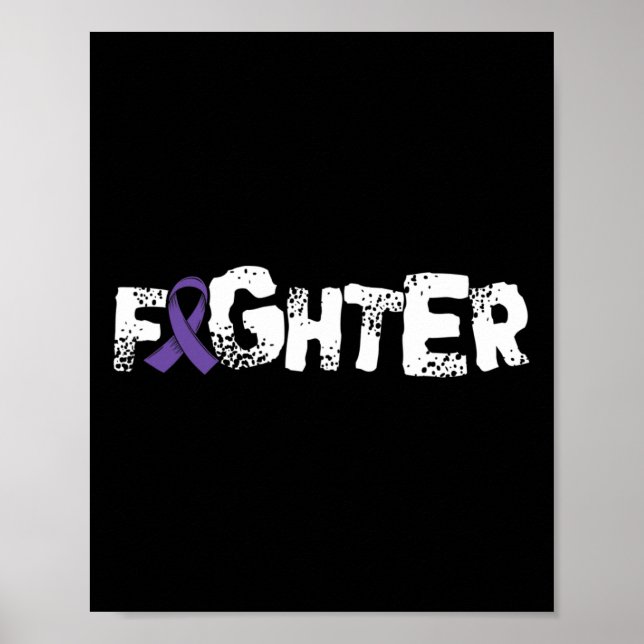 Fghter1- Epilepsy Awareness Support Ribbon  Poster (Front)